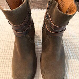 FREEBIRD Shiloh Booties – Olive Suede – Size 11